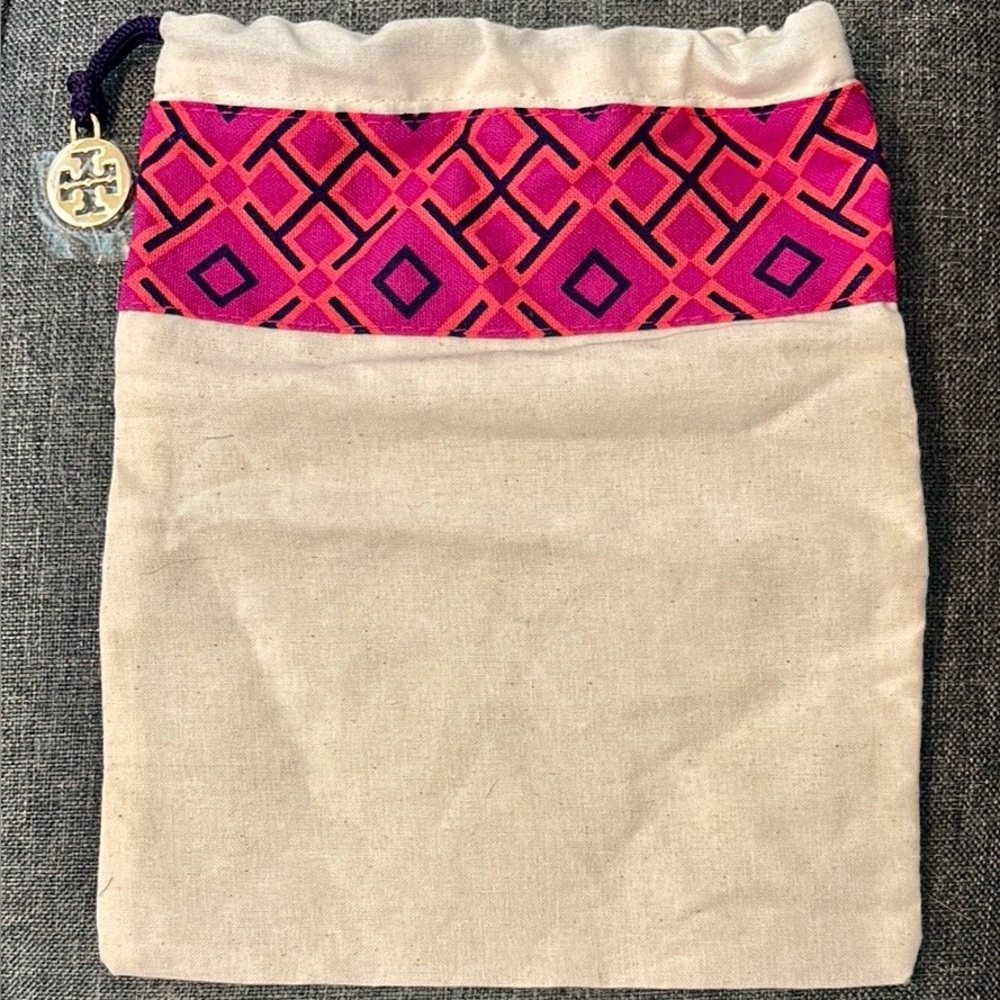 Tory Burch Pink and Cream small fabric Bag